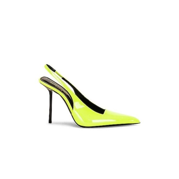 SAINT LAURENT Paloma Slingback Pump Highlighter Yellow 39EU - Picture 1 of 11